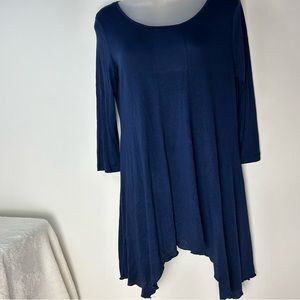 Yelete Navy Blue Blouse Women's Medium NWT‎